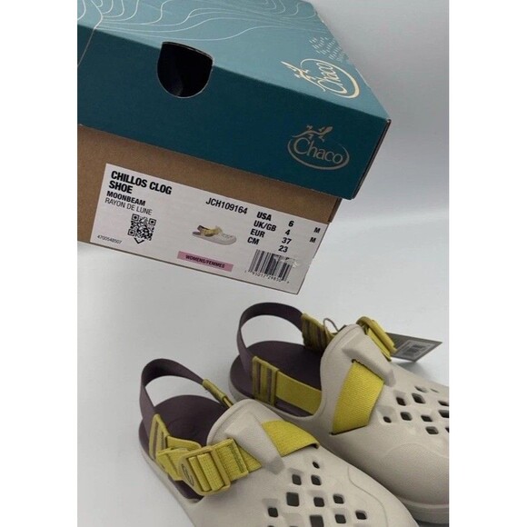 Women’s Chacos Clogs Size 6 Moonbeam‎ Cream Yellow Adjustable Strap Water Shoes - Picture 9 of 9